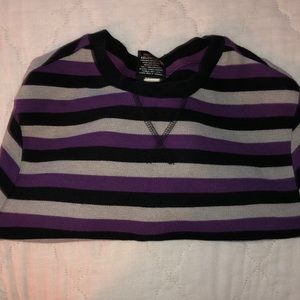 Striped Tony Hawk long sleeve shirt.